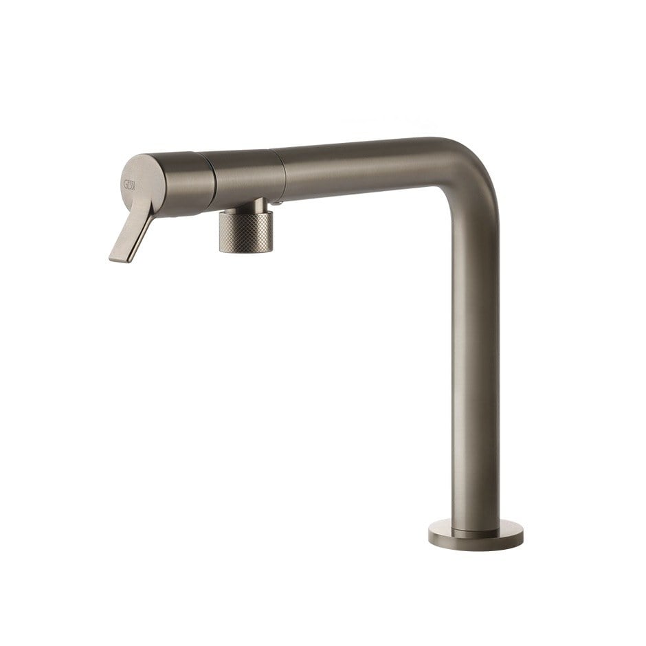 Kitchen tap Gessi with a swiveling spout 60073-149 27,7 cm from the Fisso Finox Brushed Nickel collection