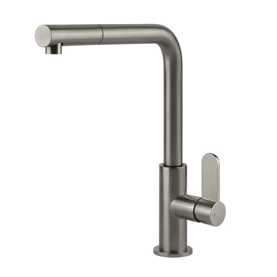 Kitchen tap Gessi with swivel spout 60537-239 26,1 cm from the Acciaio Steel Brushed collection