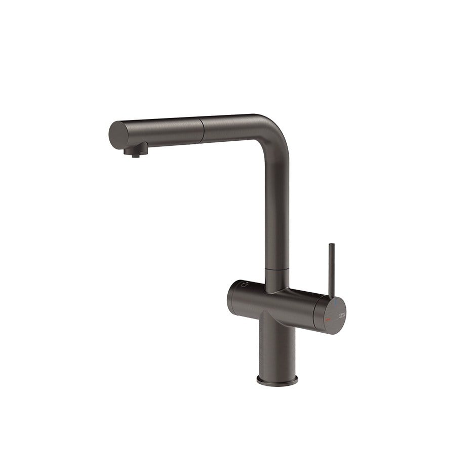 Kitchen filtration tap Gessi 60572-707 from the Inedito Black Metal Brushed PVD collection
