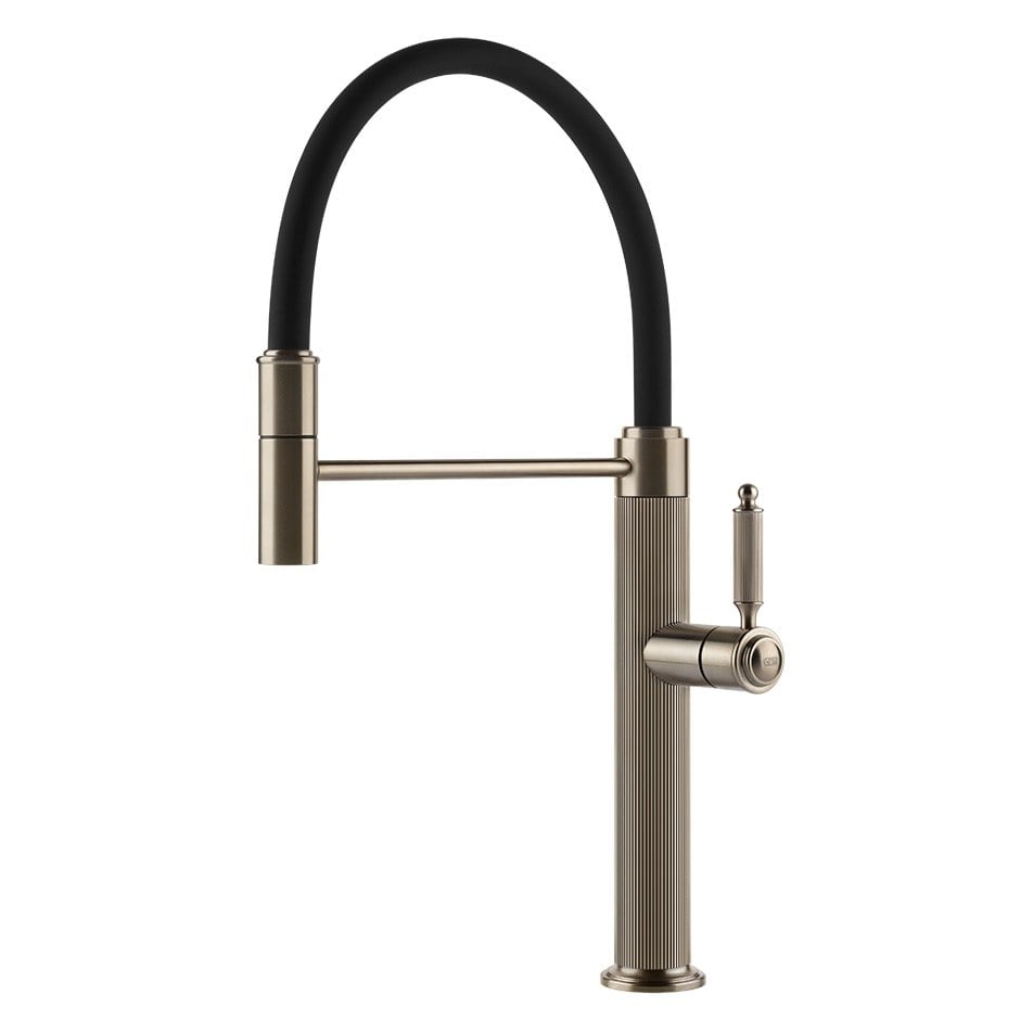 Kitchen tap Gessi Semi-Pro from the Venti20 collection 60634 149 Finox Brushed Nickel