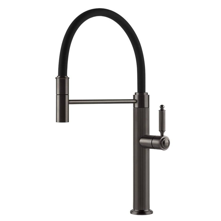 Kitchen tap Gessi Semi-Pro from the Venti20 collection 60634 707 Black Metal PVD