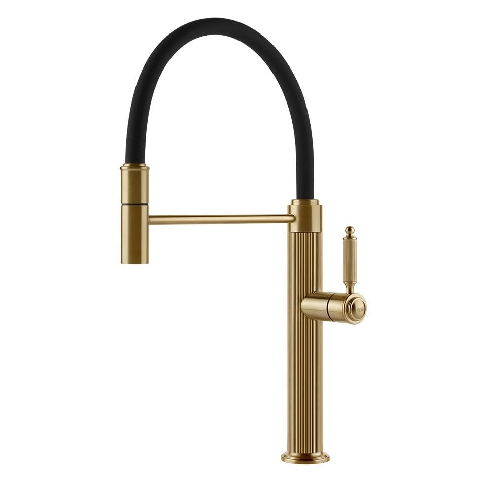 Kitchen tap Gessi Semi-Pro from the Venti20 collection 60634 716 Gold Brushed Pvd