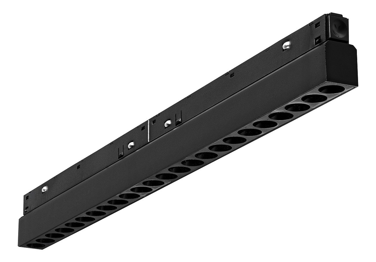 Linear strip light for Kappa, black, 24W, 2700-6500K, 36°, Dali DT8, CRI>90