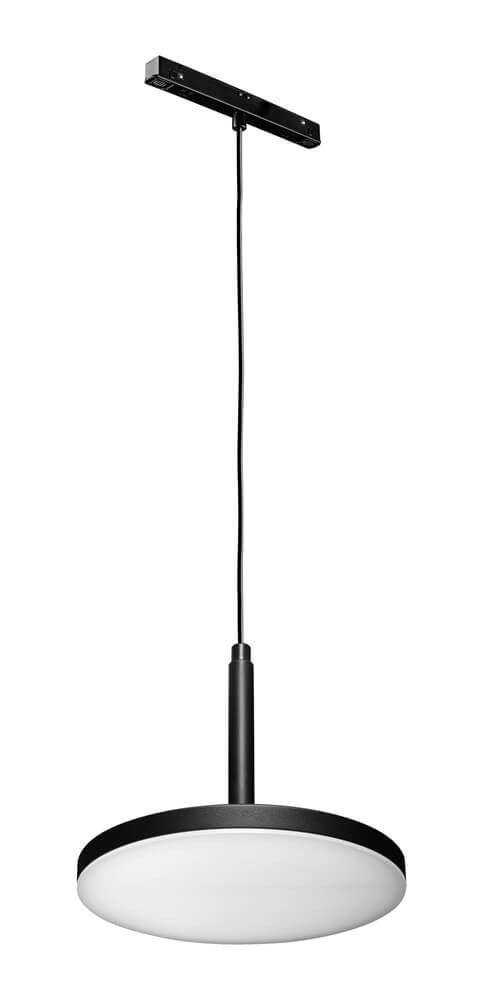 Pendant light for the Tau rail, Pendant light, Black, 18W, 3000K, Dali DT6, 120°, CRI>90