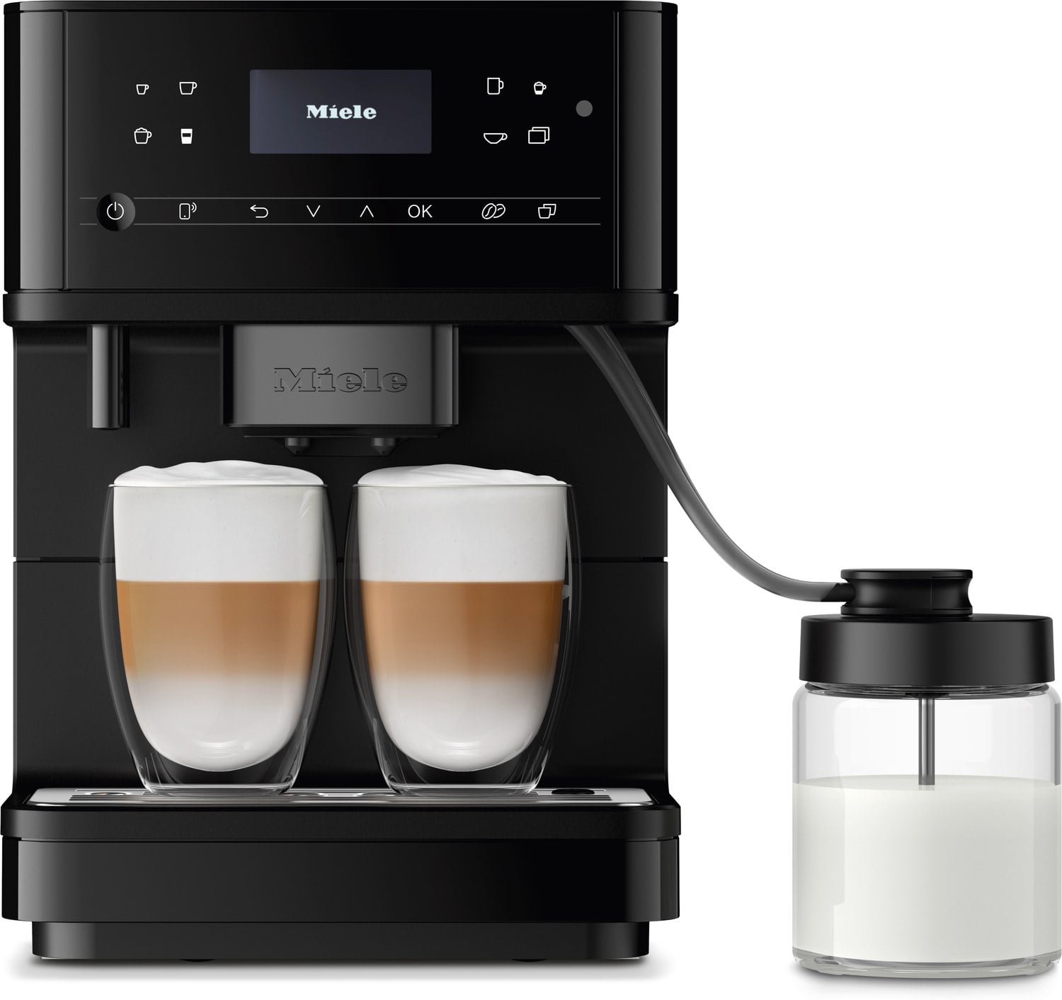 Freistehende automatische Kaffeemaschine Miele CM 6360 125 Edition Obsidian schwarz, matt