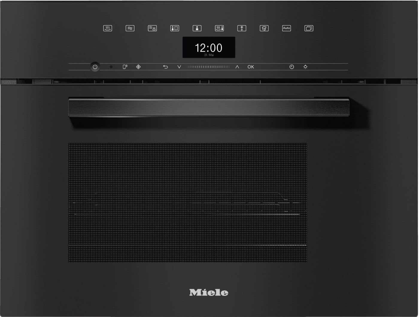 Kompakte Dampf‑Backofen mit Mikrowelle Miele DGM7440 Obsidian schwarz