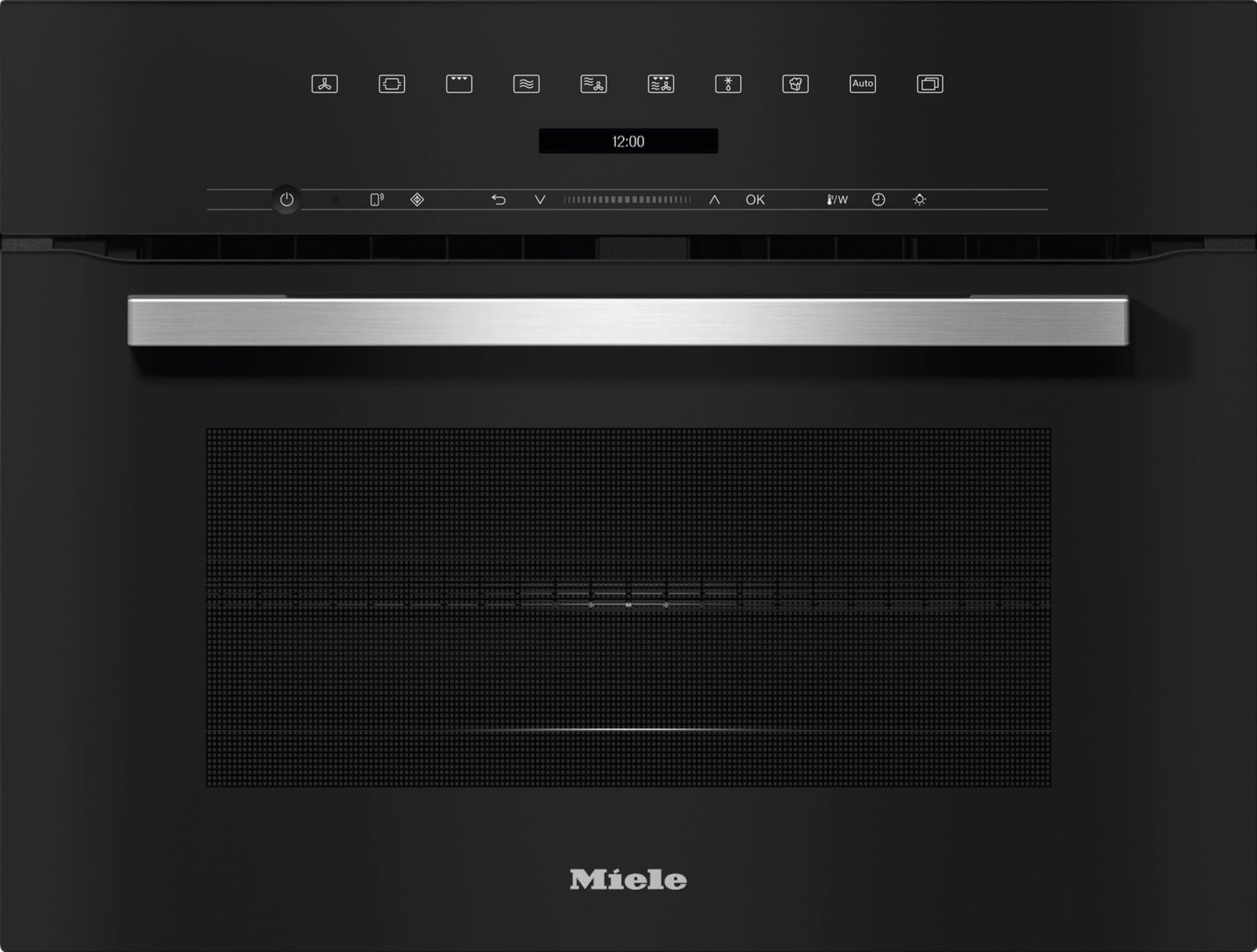 Kompakter Backofen mit Mikrowelle Miele H7145BM Obsidian schwarz