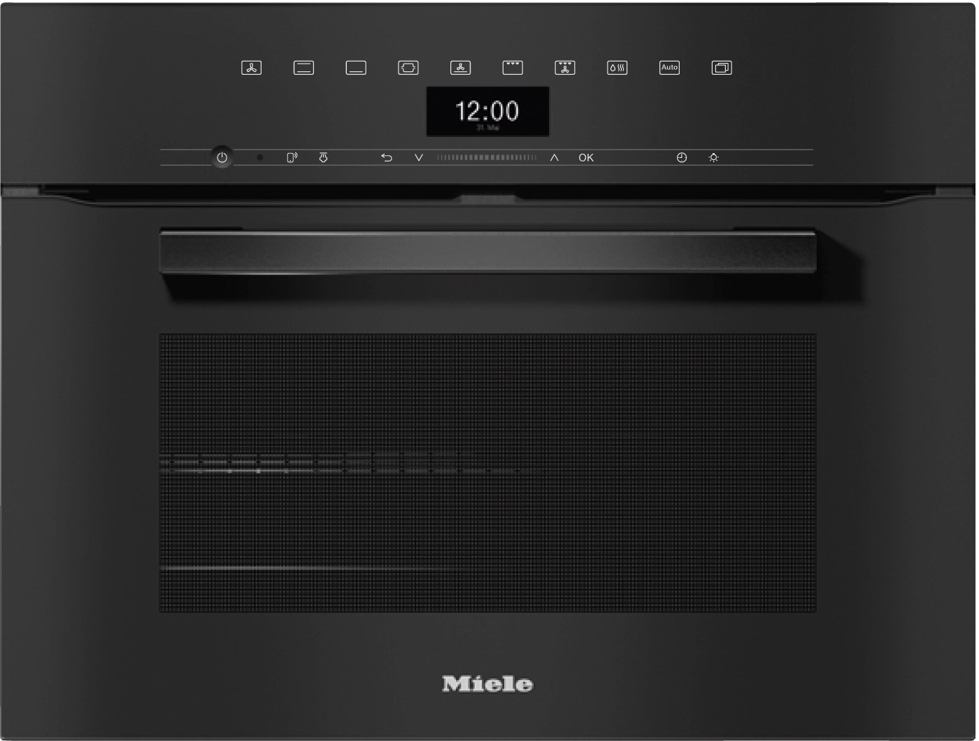 Kompakter Backofen Miele H7440B Obsidian schwarz
