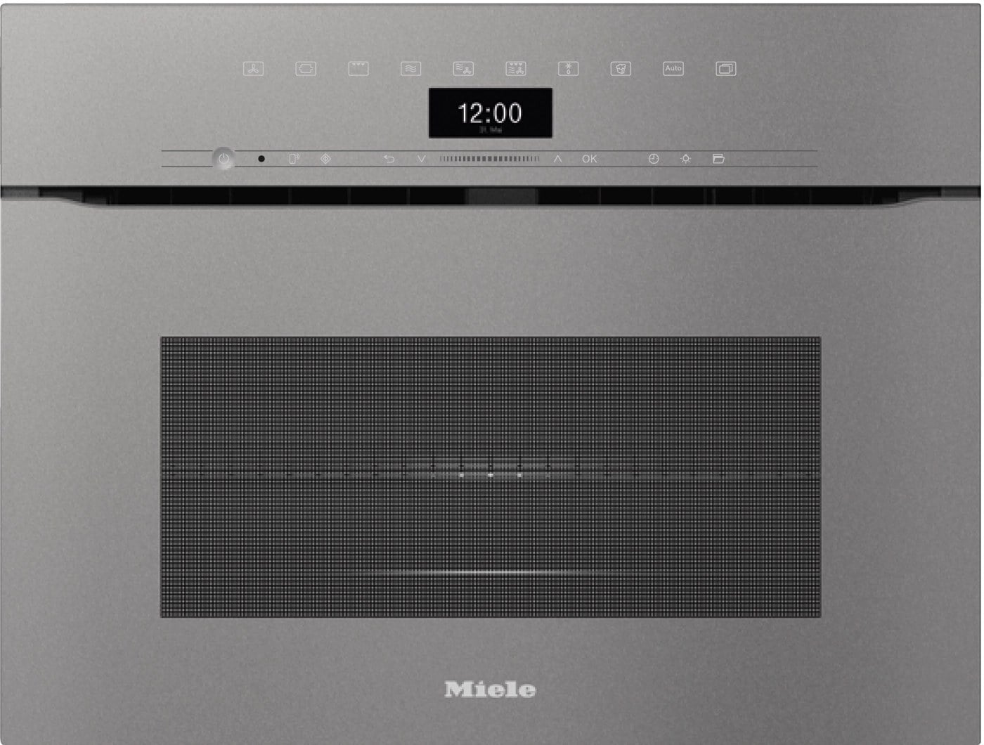 Kompakte Backofen mit Mikrowelle ohne Griff Miele H7440BMX grafitgrau