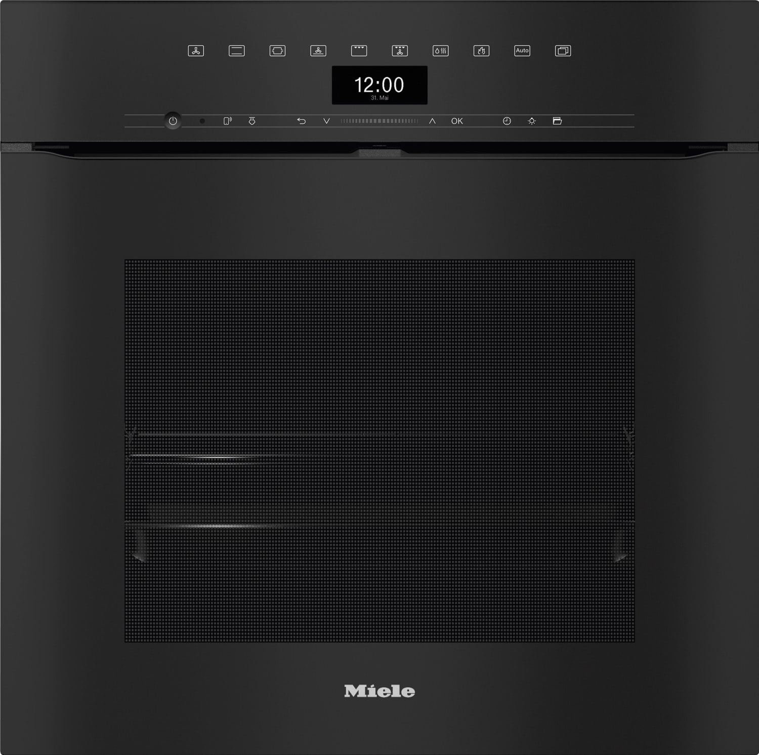 Beépíthető légkeveréses sütő fogantyú nélkül Miele H7464BPX Obsidian fekete