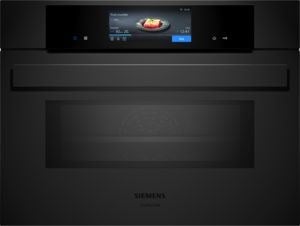 Built‑in compact oven with microwave Siemens CM978GMM1 black matte