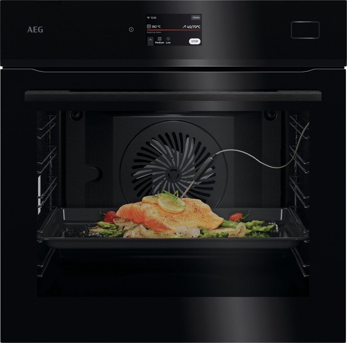 Built-in fan oven with 100% steam AEG NBB8S731AB