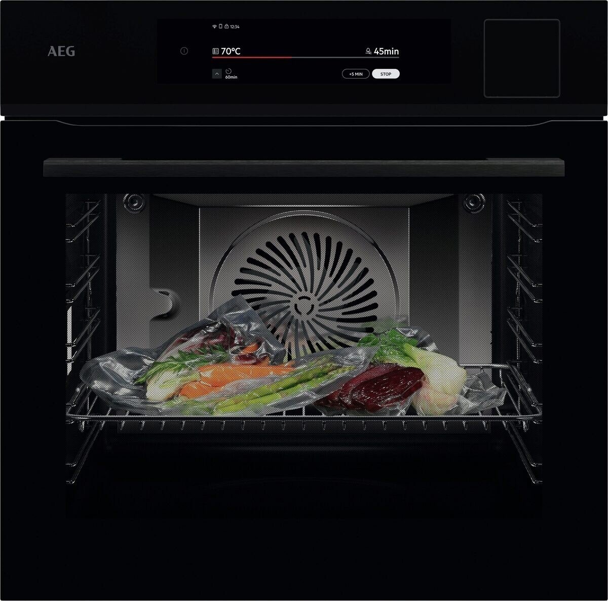Built-in fan steam oven AEG NBP9S831AB