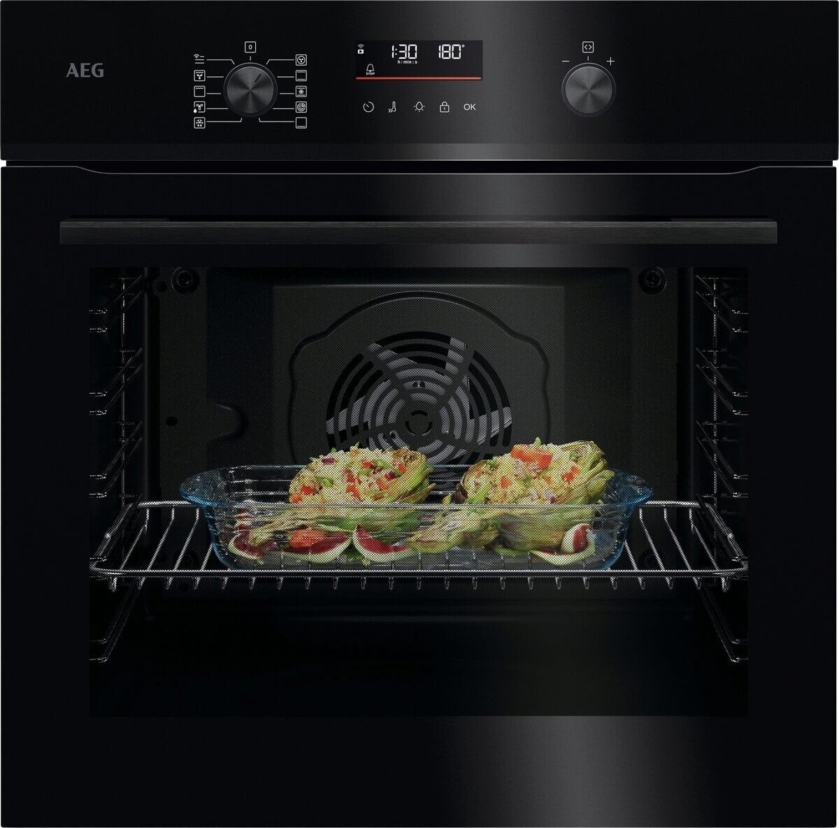 Built-in fan oven AEG NBU5P411SB