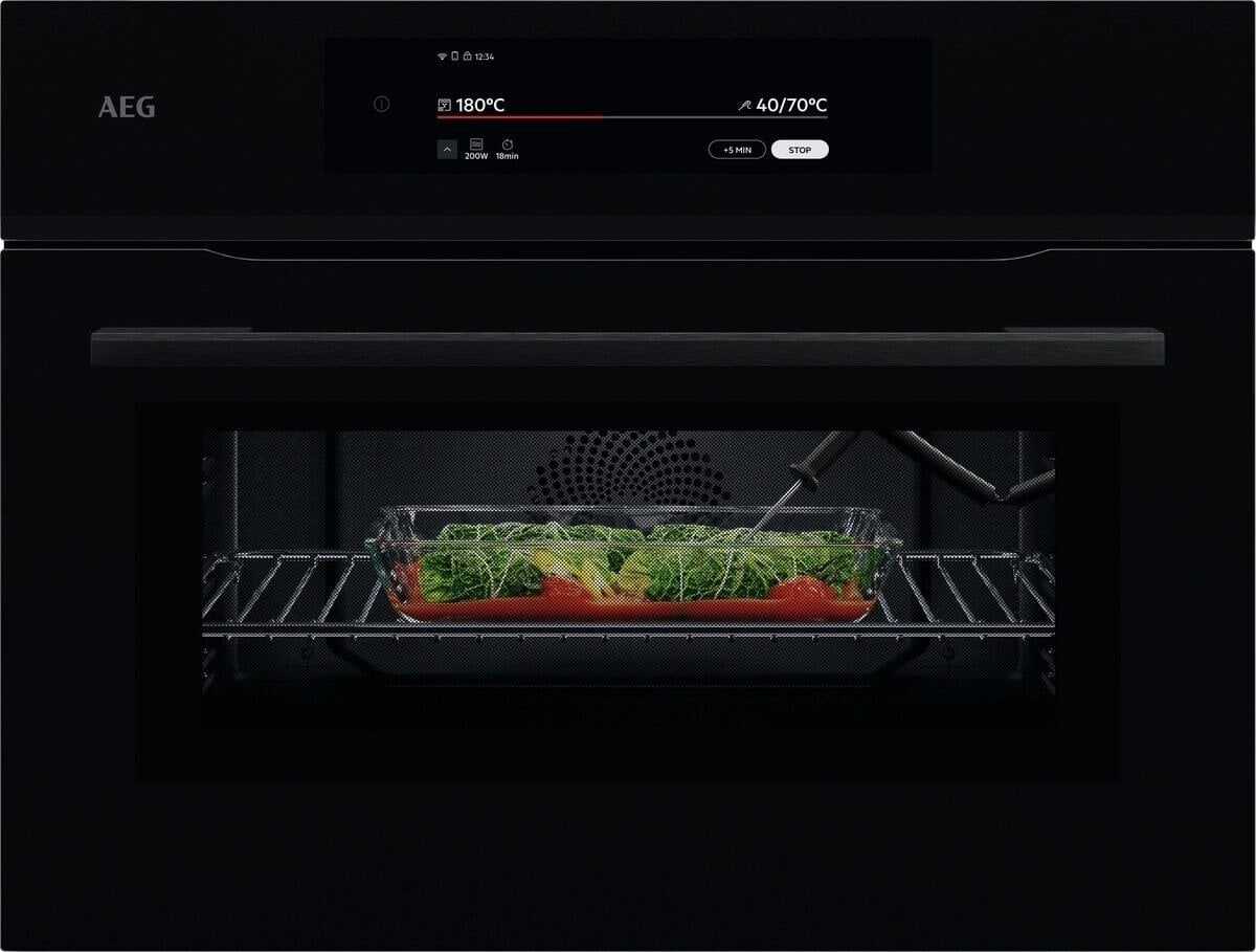 Einbau‑kompakte Umluft‑Backofen AEG mit Mikrowelle NKK9N82KB