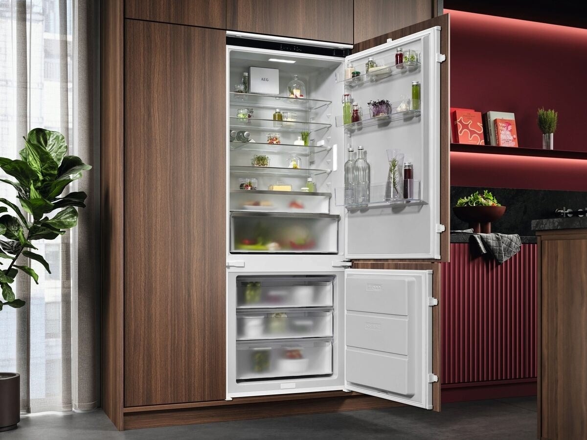 Built-in fridge with freezer AEG NSC8T751DS