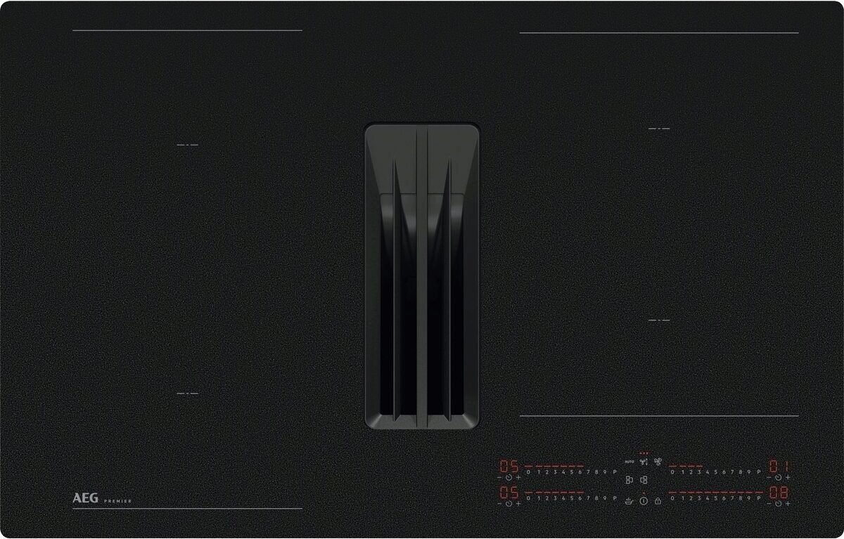 Induction hob with extraction from the PREMIER LINE AEG E7000S80 XT SenseFry SaphirMatt®