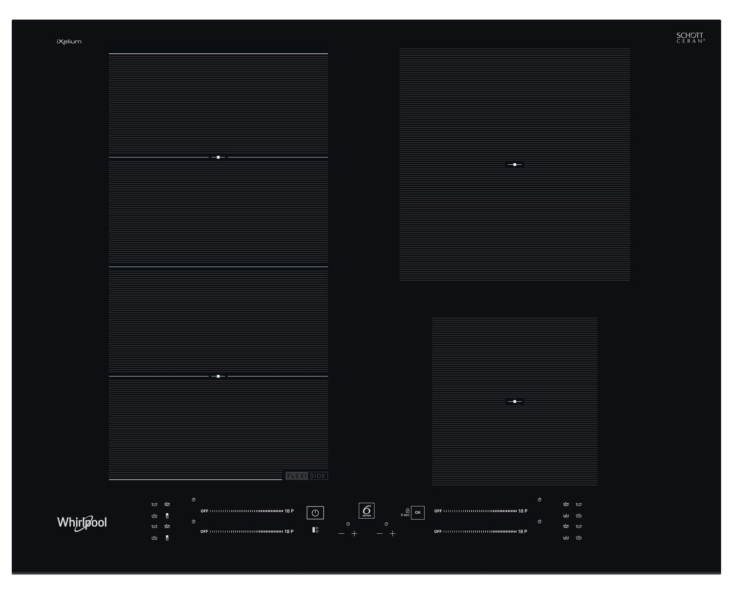 Induction hob Whirlpool WFS9365BF/IXL