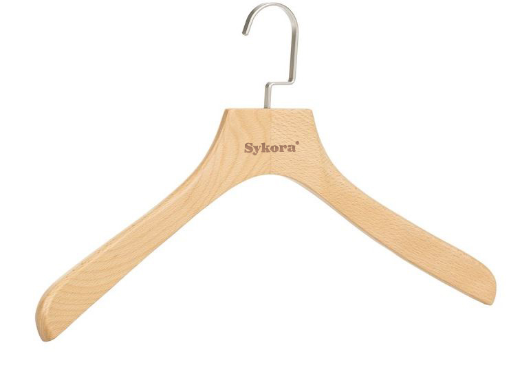 Herren‑Kleiderbügel für Hemden, hellbraun (Buche)