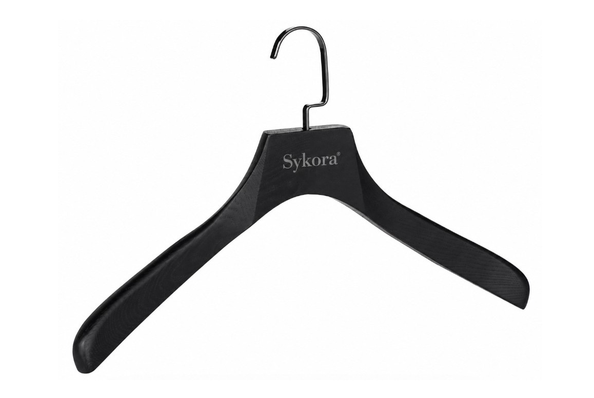 Herren‑Kleiderbügel für Hemden, schwarz (Buchen)