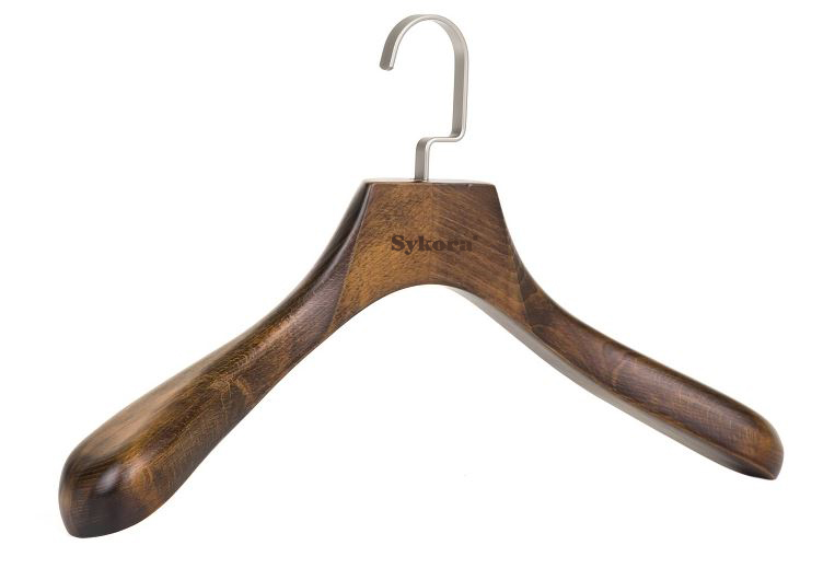 Herren‑Kleiderbügel für Anzug, braun (Buche)