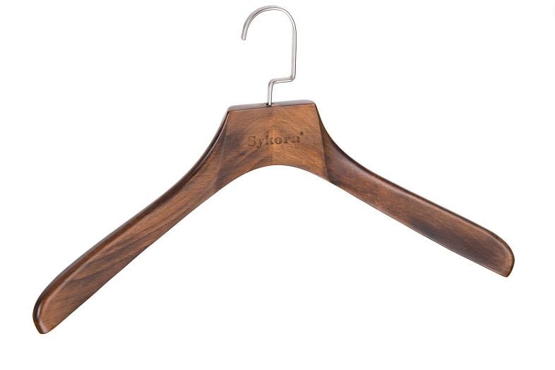 Damen-Kleiderbügel für Hemden, braun (Buche)