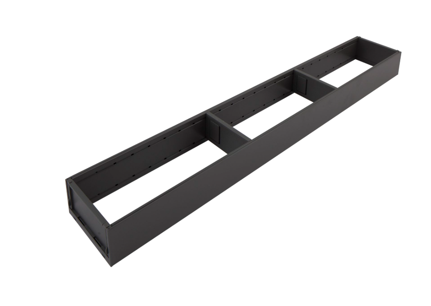 AMBIA-LINE ZC7S650RS1 narrow drawer frame, length 650mm, gray steel