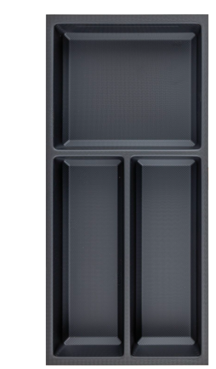 Drawer Agoform Sky + 1 divider, carcass width 300 mm, plastic black