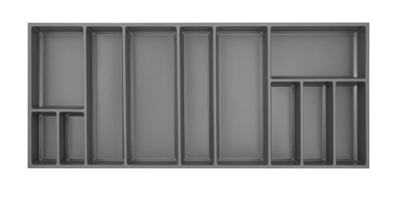 Agoform Sky drawer unit + 2 dividers, carcass width 1200 mm, depth 550 mm, plastic slate gray