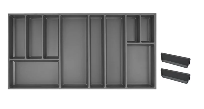 Agoform Sky storage unit + 2 dividers, carcass width 1000 mm, plastic slate gray