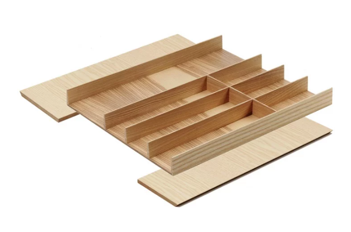 Cutlery insert for drawer 500 - 600 mm, LiniQ , light oak