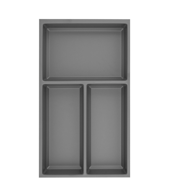 Drawer Agoform SKY, carcass width 350 mm, slate gray plastic