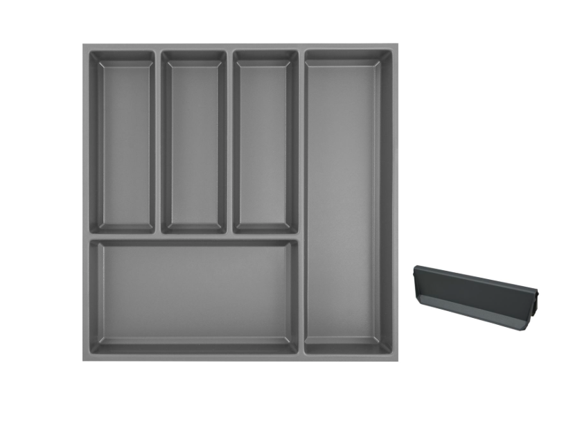 Agoform Sky pantry + 1 divider, carcass width 550 mm, slate‑gray plastic