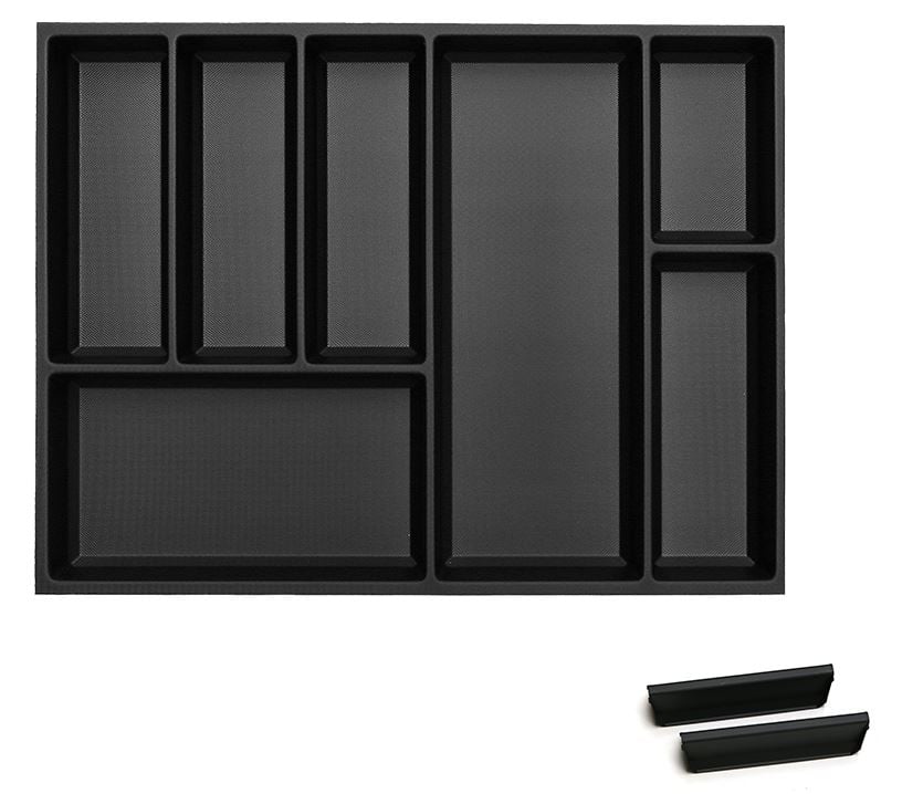 Sky Kristall softTouch pantry + 2 dividers, carcass width 700 mm, black