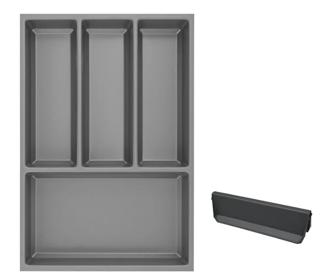 Drawer Agoform Sky + 1 divider, carcass width 400 mm, plastic slate gray