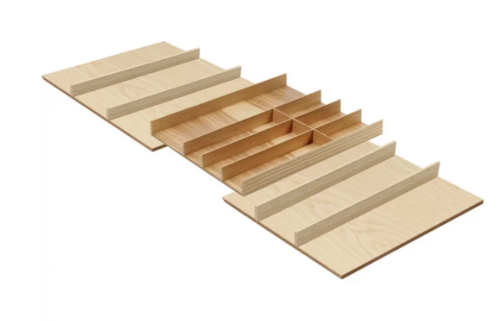 Cutlery insert for drawer 1000 - 1200 mm, LiniQ , light oak