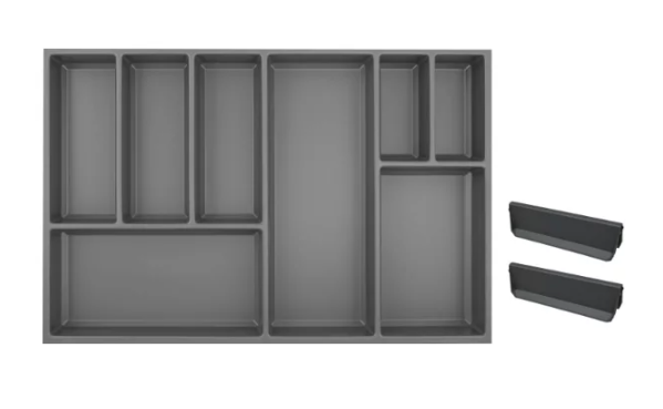 Drawer unit Agoform Sky + 2 dividers, carcass width 800 mm, plastic slate gray