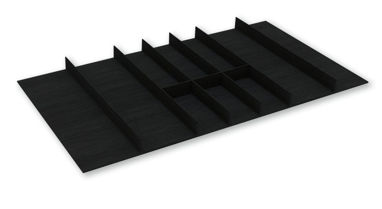 Drawer insert 900, ash, black, 818x472x41,6mm