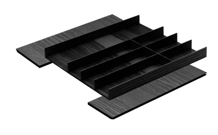 Cutlery insert for drawer 500 - 600 mm, LiniQ , black ash