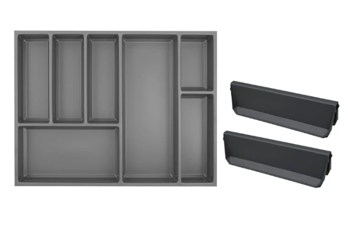 Drawer Agoform Sky + 2 dividers, carcass width 700 mm, plastic slate gray