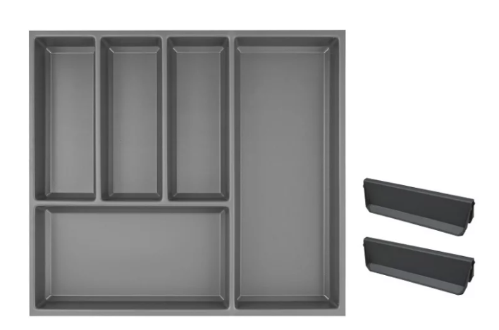 Drawer unit Agoform Sky + 2 dividers, carcass width 600 mm, depth 550 plastic slate gray