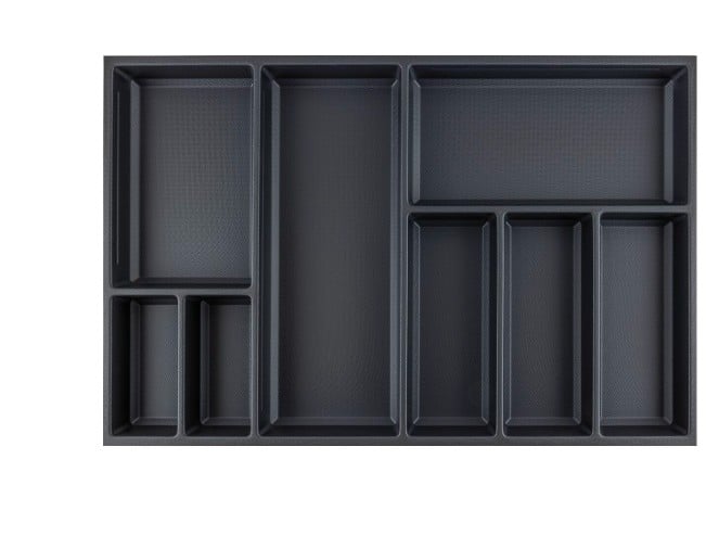 Drawer Sky Kristall softTouch + 2 dividers, carcass width 800 mm, depth 550 mm, black