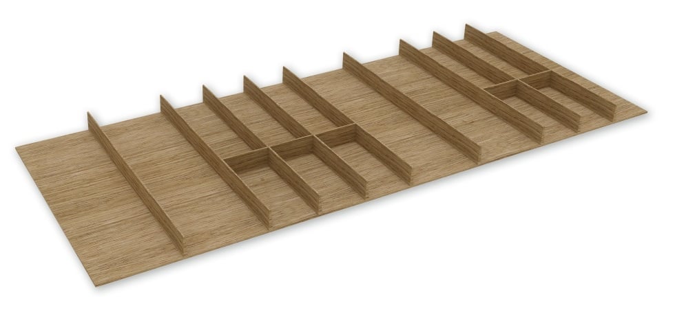 Drawer insert 1200, Oak, 1118x472x41,6mm