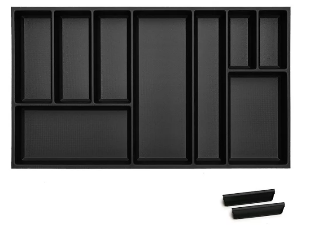 Sky Kristall softTouch drawer unit + 2 dividers, carcass width 900 mm, deeper 550 black