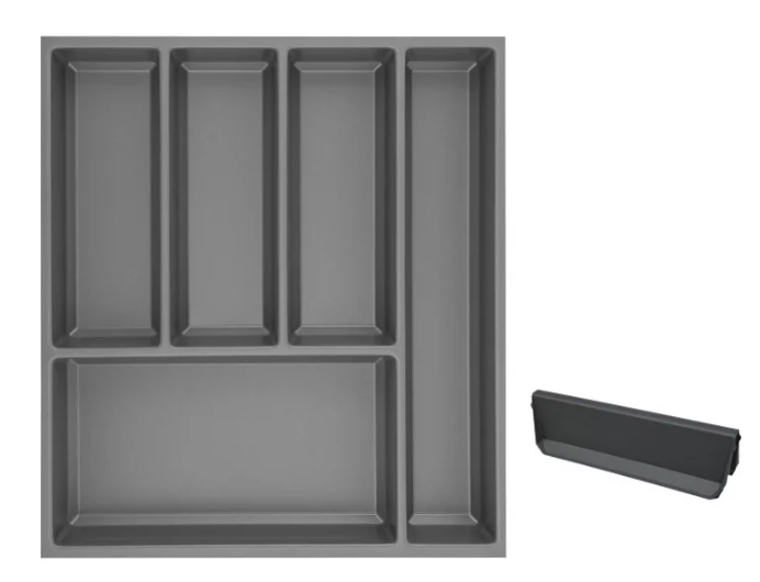 Agoform Sky linen cabinet + 1 divider, carcass width 500 mm, deeper 550 mm, plastic slate gray