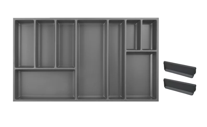 Drawer Agoform Sky + 2 dividers, carcass width 900 mm, depth 550 mm, plastic slate gray