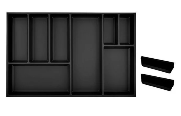 Sky Kristall softTouch pantry + 2 dividers, carcass width 800 mm, black