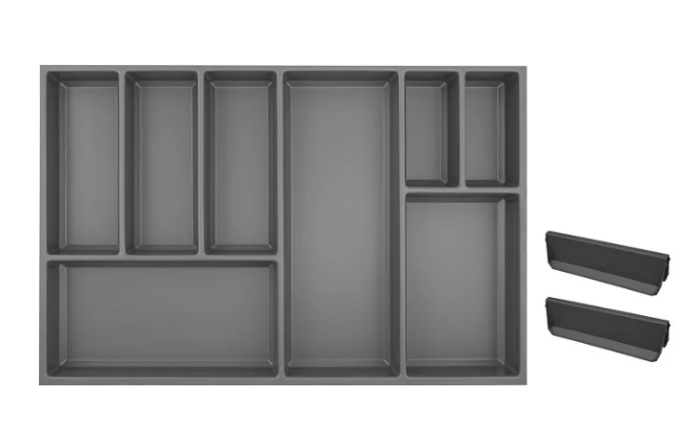 Agoform Sky pantry + 2 dividers, carcass width 800 mm, depth 550 mm, plastic slate gray