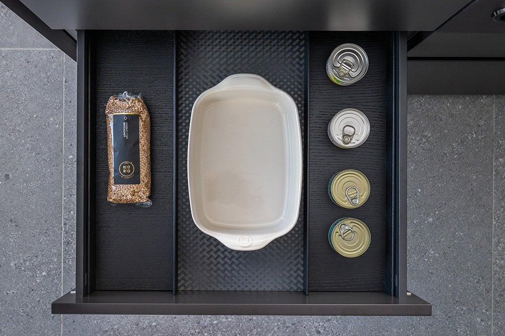 600 mm inner drawer organizer set made of ash wood