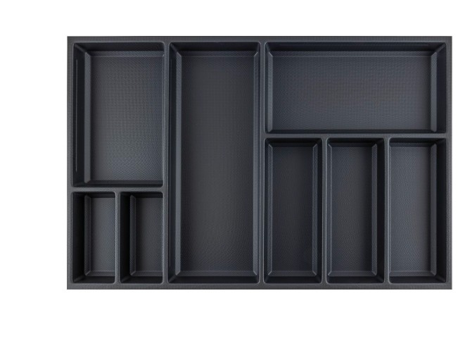Drawer Sky Kristall softTouch + 2 dividers, carcass width 800 mm, depth 550 mm, black